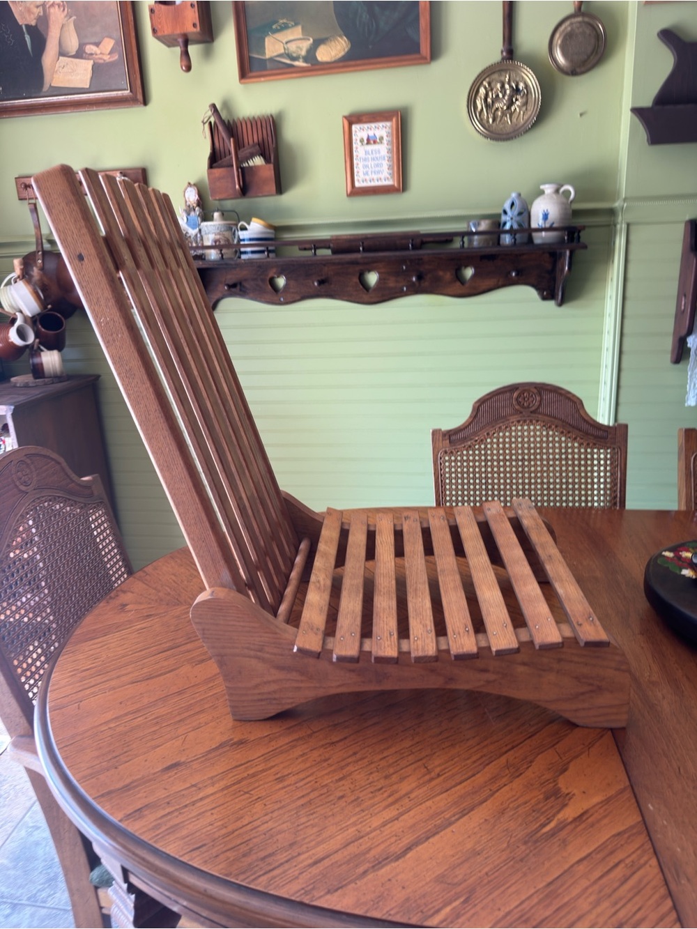 Vintage Folding Wooden Canoe Boat Seat Rustic Cabin &Lake House Decor - Picture 4 of 7